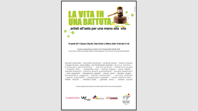 La vita in una battuta  Artisti all’asta per una mano alla vita  19 aprile 2011